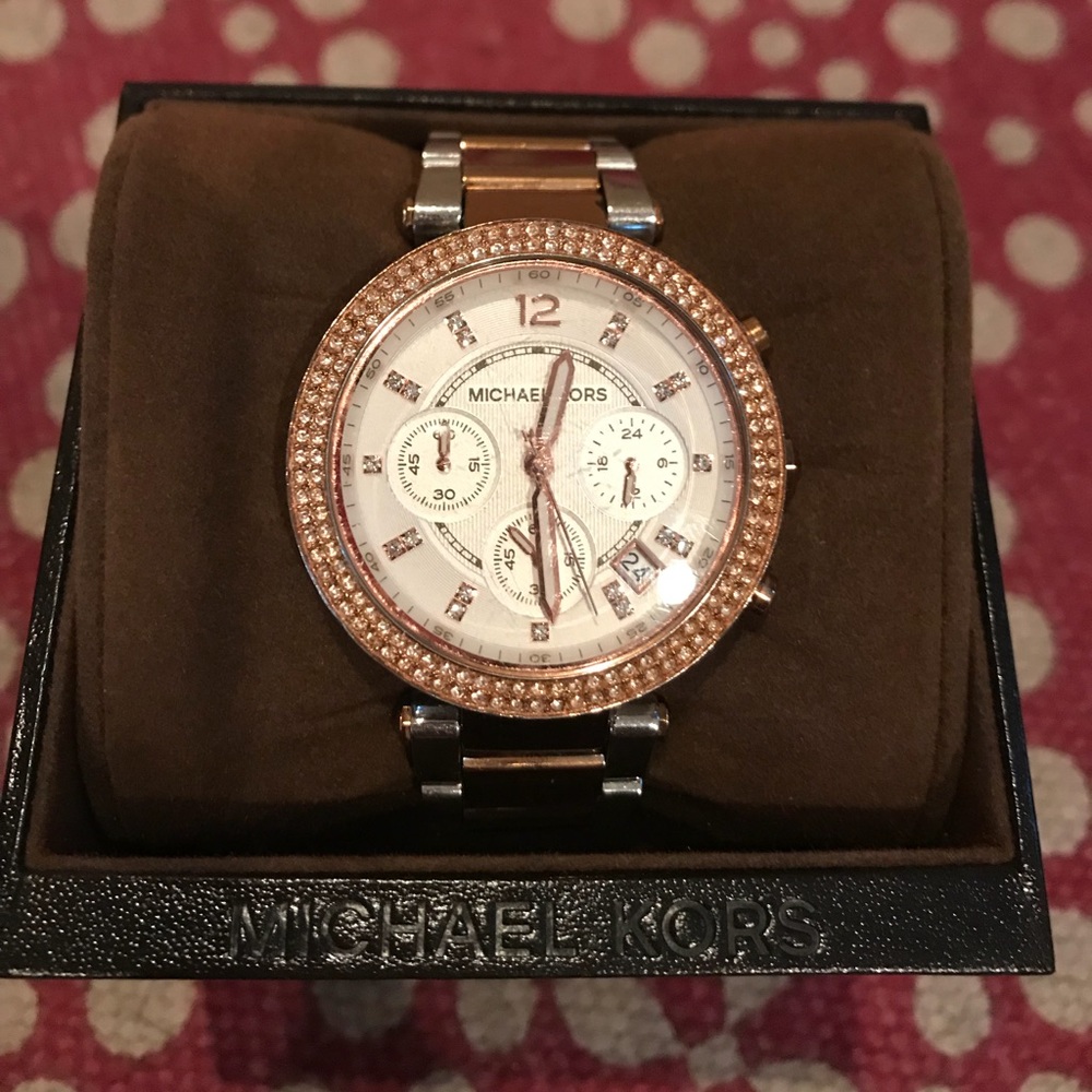MK Rose gold watch